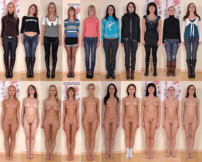 Girls dressed and undressed