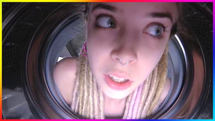 Porn actress who got stuck in a washing machine