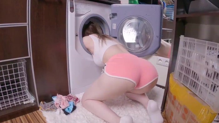 Sister got stuck in a washer