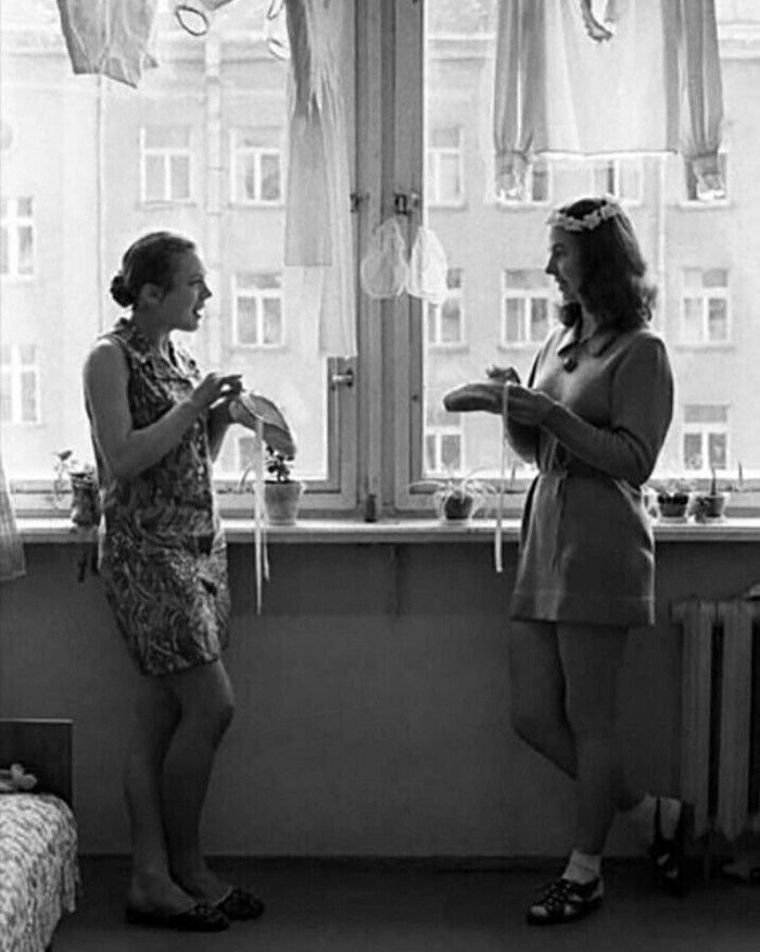 Happy people in the apartment