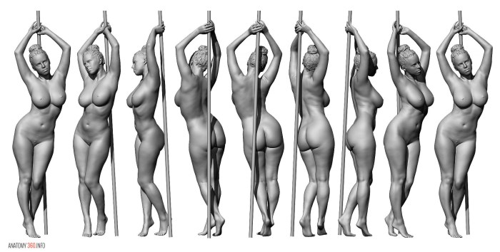 Naked female body references