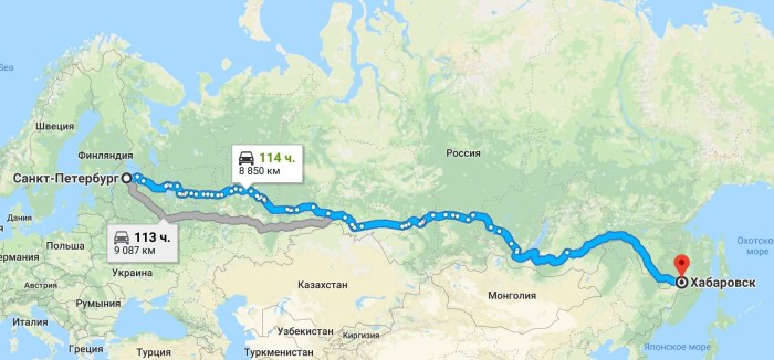 From St. Petersburg to Vladivostok