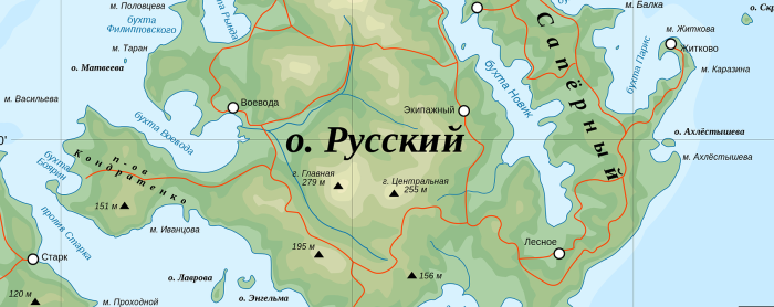 Islands of the Gulf of Peter the Great Map