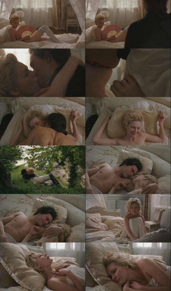 Naked poses under artificial rain