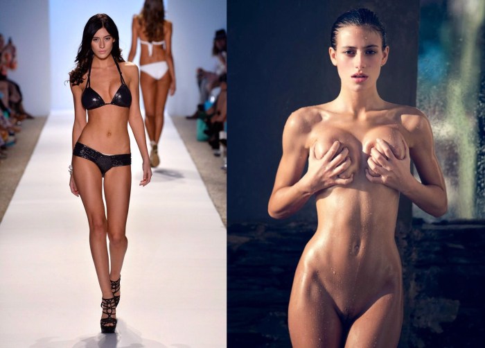 Bella Hadid naked breasts