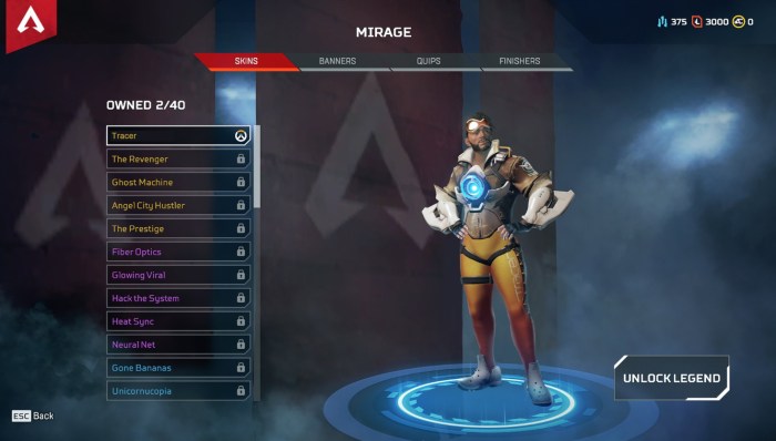 Mirage Skins Apx