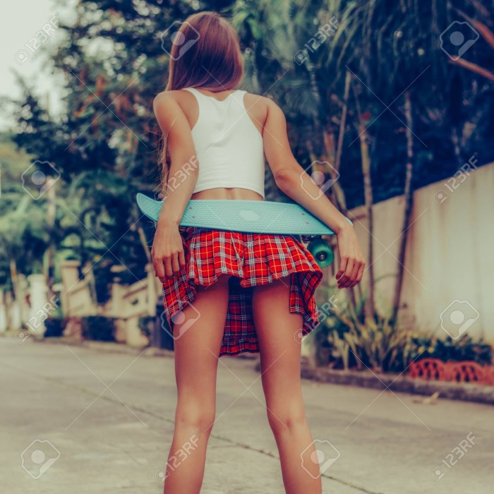Girls in mini skirts and topless