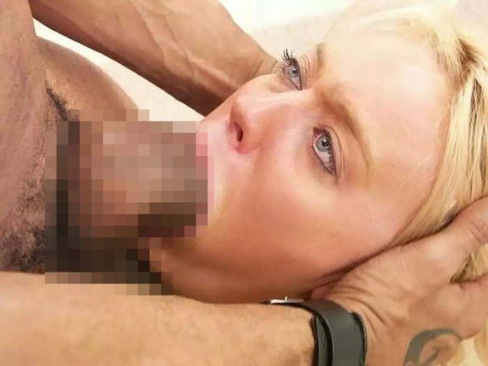 Huge fat dick in the mouth