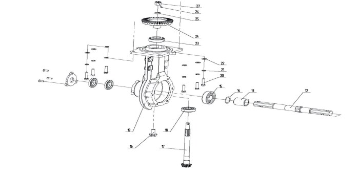 Motoboblock Huter Scheme Gearbox MK-8000