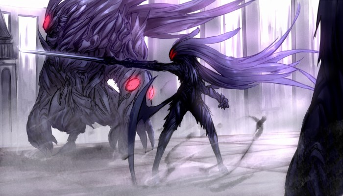 Bloody demon anime swordsman
