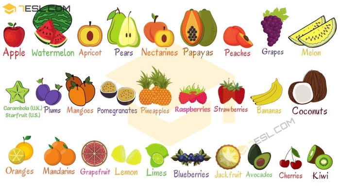 Fruits English for Kids