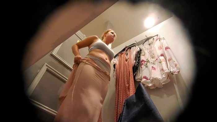 Fitting room in the underwear store Camera