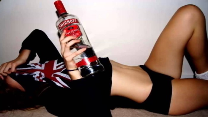 Girl with alcohol