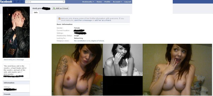 Pornographic groups on Facebook