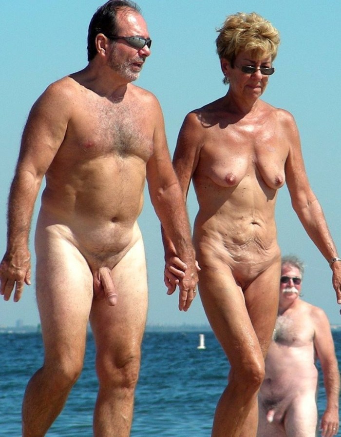 Elderly nudist couples