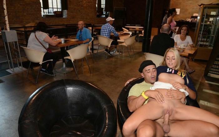 Anal on a bar in a bar