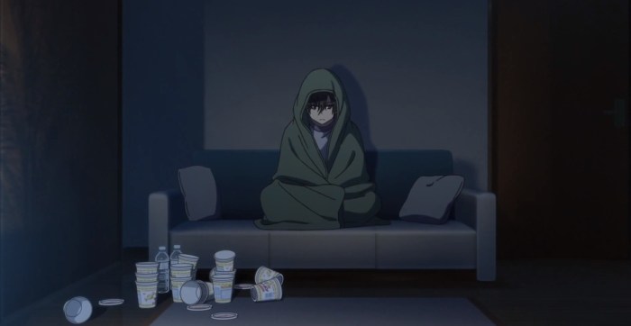 Anime girl at the computer