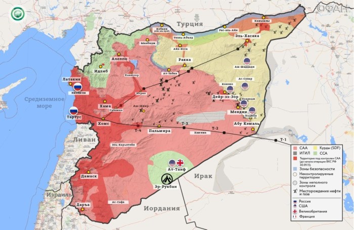 Syrian oil map