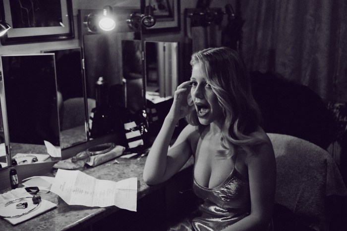 Tina Karol in the dressing room