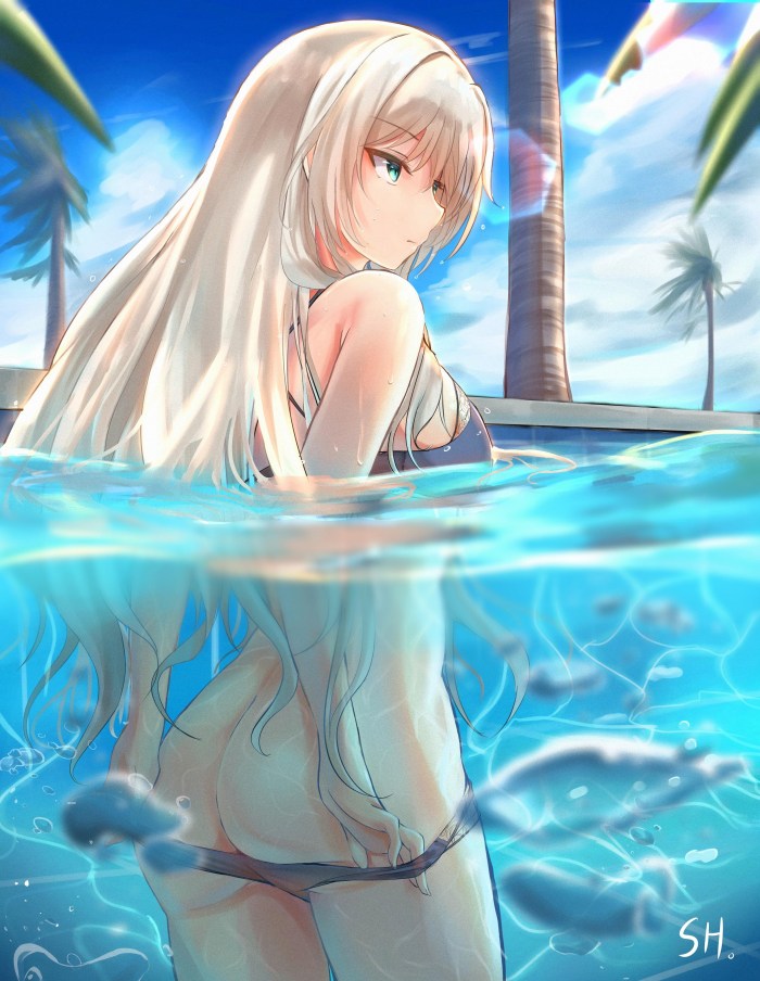 Sile in the pool