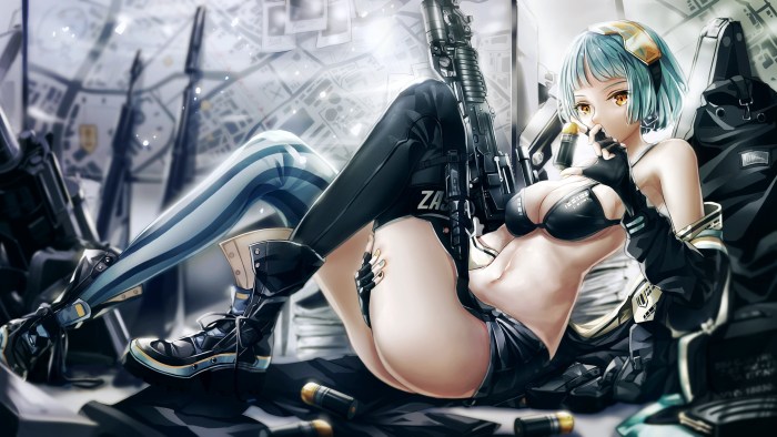 Anime girls with weapons