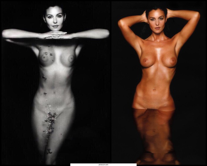 Monica Bellucci in his youth naked