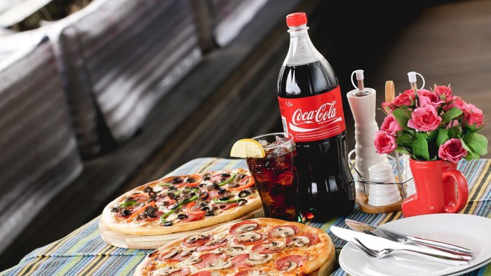 Pizza and stake