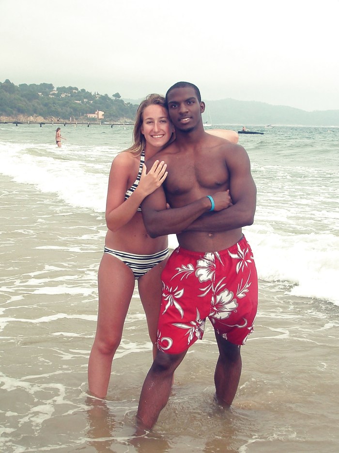 Gangbang with blacks on the beach