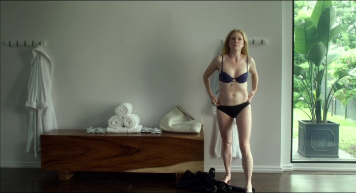 Julianna Moore in his youth in underwear