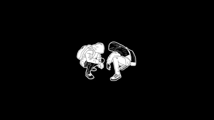 Top black white wallpaper