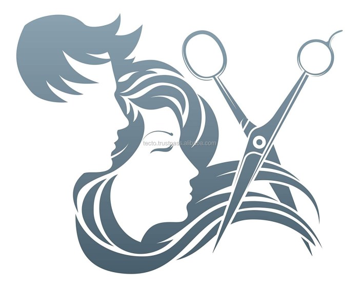 Hairdresser male female sign