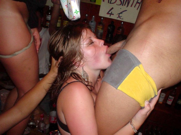 Drunk debauchery is private