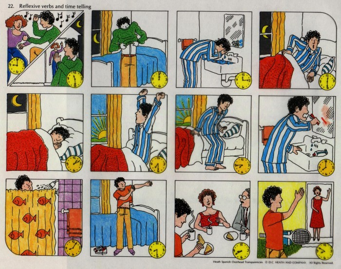 Comic book daily routine