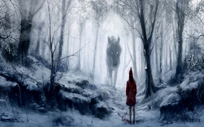 Red cap and wolf