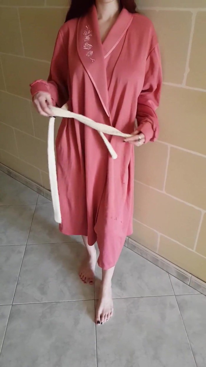 Under a robe