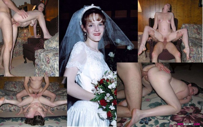 The bride sucked at the wedding