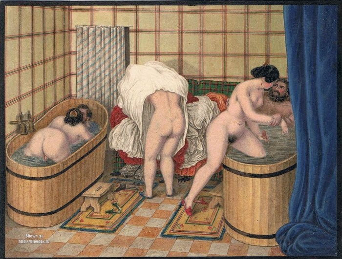 Bath of erotic illustrations
