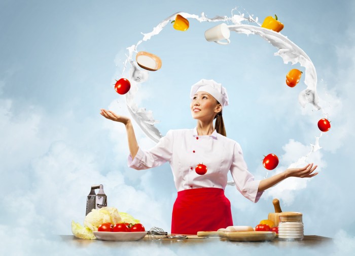 Beautiful girl cook