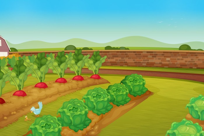 Garden for children without vegetables