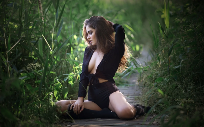 Girl in the forest