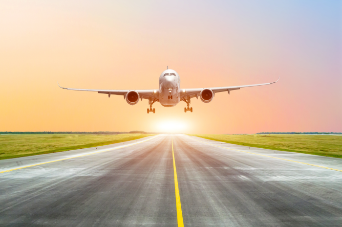 Take -off of the aircraft take -off strip