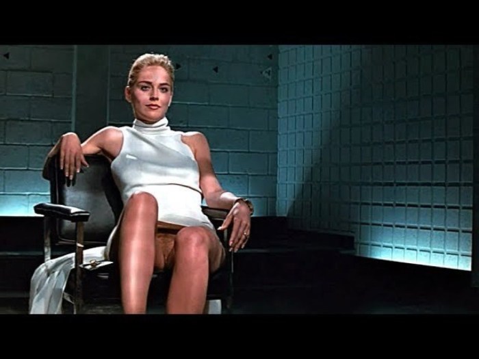 Actress Sharon Stone without panties