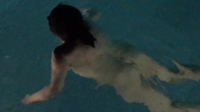 Naked girls in transparent water