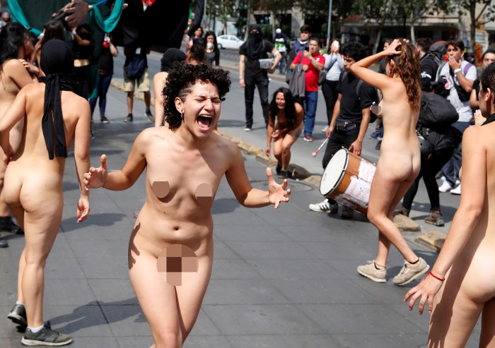 Naked chicks at a party