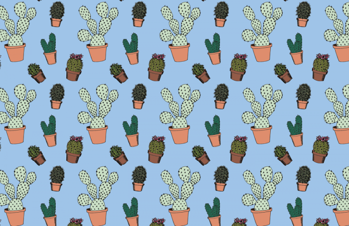 Wallpaper with cacti