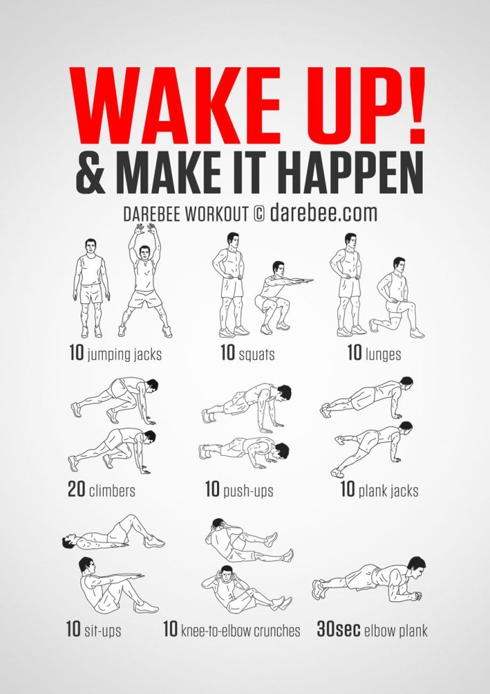 Training exercise for men