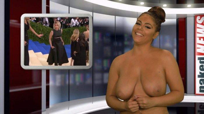 Naked news big tits