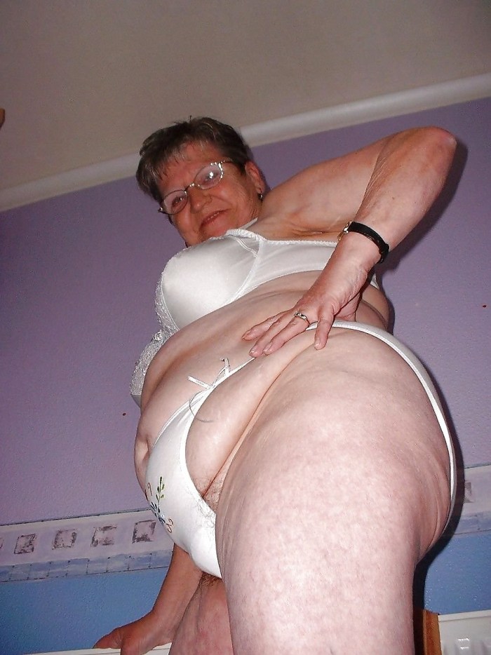 Fat hairy old women in shorts