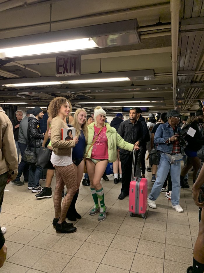 In the subway without pants 2013