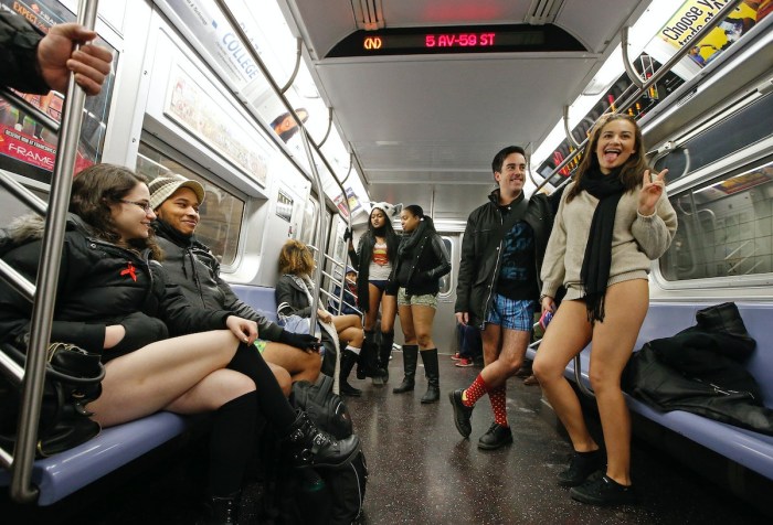 New York Metro without pants